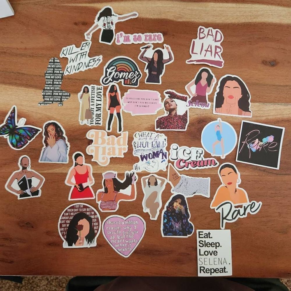 Selena Gomez pop star singer glossy small sticker bundle 31 pieces